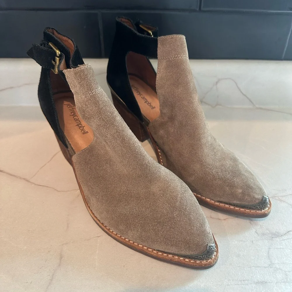 Jeffrey Campbell Anthropologie Woodruff Cutout Ankle Booties size 8 - Picture 3 of 12